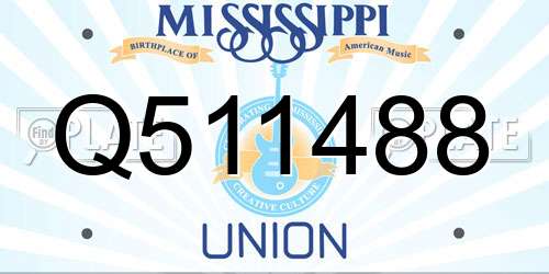 Q511488 Mississippi License Plate