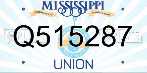Q515287 Mississippi License Plate