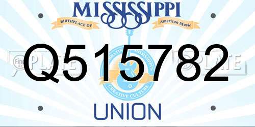 Q515782 Mississippi License Plate