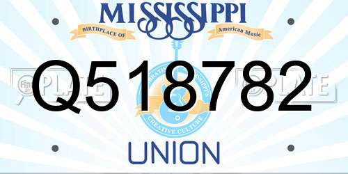 Q518782 Mississippi License Plate