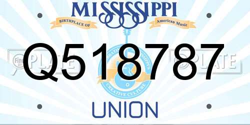 Q518787 Mississippi License Plate