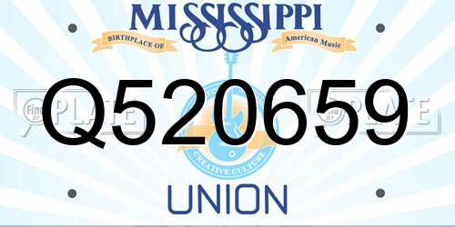 Q520659 Mississippi License Plate