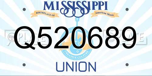 Q520689 Mississippi License Plate