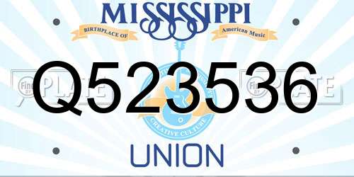 Q523536 Mississippi License Plate