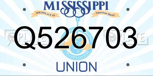 Q526703 Mississippi License Plate