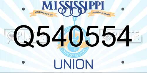 Q540554 Mississippi License Plate