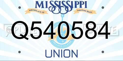 Q540584 Mississippi License Plate