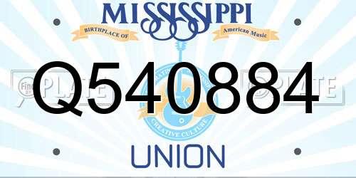 Q540884 Mississippi License Plate