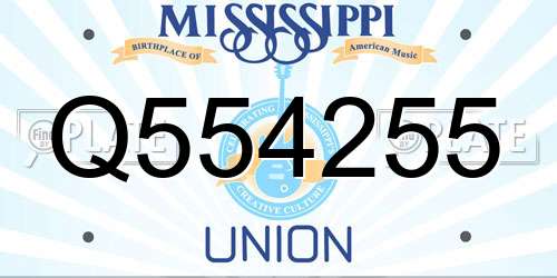 Q554255 Mississippi License Plate