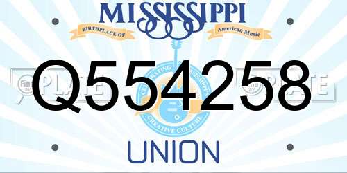 Q554258 Mississippi License Plate