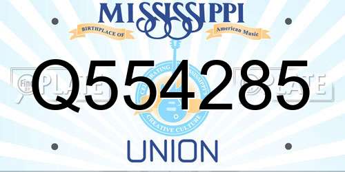 Q554285 Mississippi License Plate