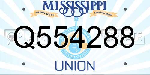 Q554288 Mississippi License Plate