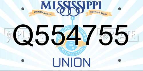 Q554755 Mississippi License Plate