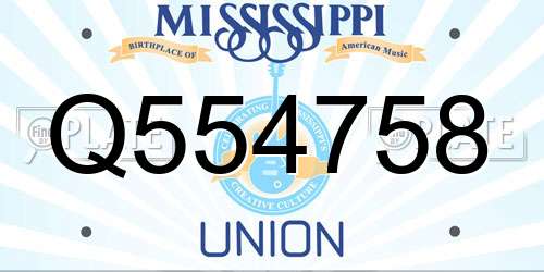 Q554758 Mississippi License Plate