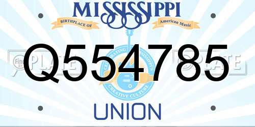 Q554785 Mississippi License Plate