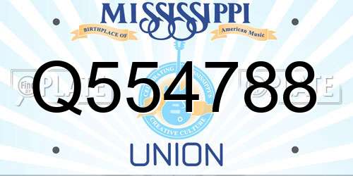 Q554788 Mississippi License Plate