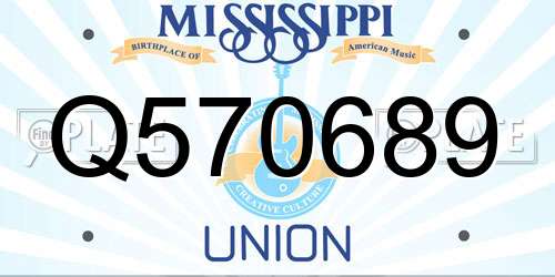 Q570689 Mississippi License Plate