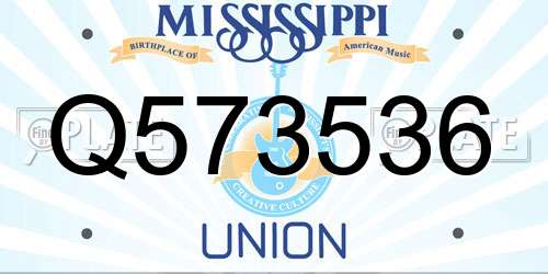 Q573536 Mississippi License Plate