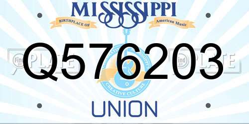Q576203 Mississippi License Plate