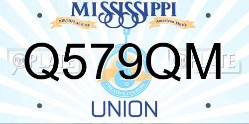 Q579QM Mississippi License Plate