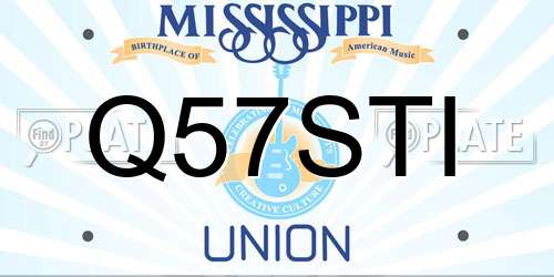 Q57STI Mississippi License Plate