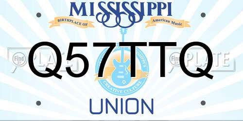 Q57TTQ Mississippi License Plate