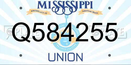 Q584255 Mississippi License Plate