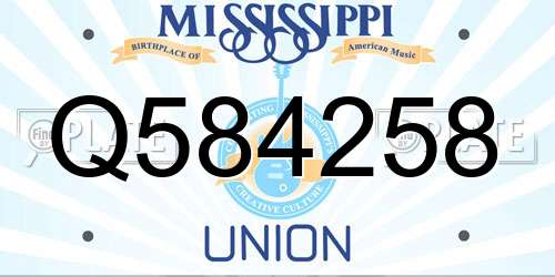 Q584258 Mississippi License Plate