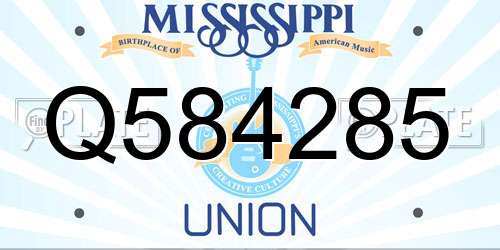 Q584285 Mississippi License Plate