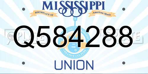 Q584288 Mississippi License Plate