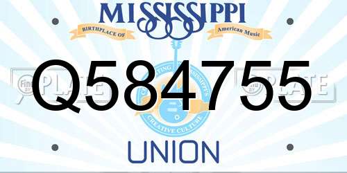Q584755 Mississippi License Plate