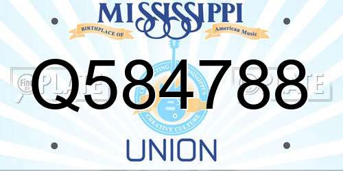 Q584788 Mississippi License Plate