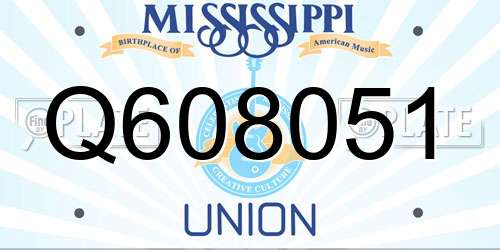 Q608051 Mississippi License Plate
