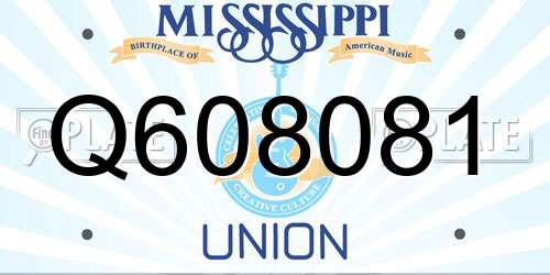 Q608081 Mississippi License Plate