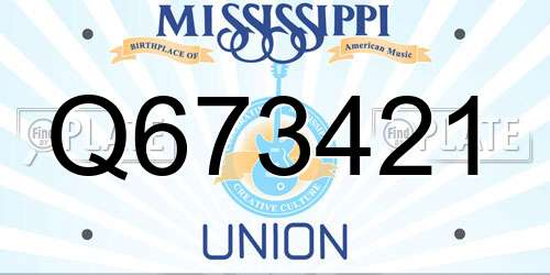 Q673421 Mississippi License Plate