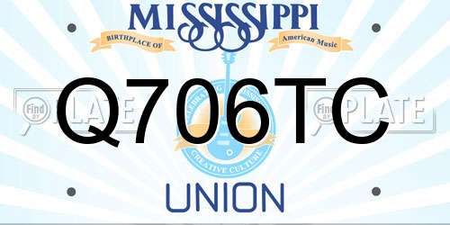 Q706TC Mississippi License Plate