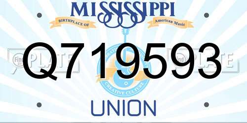 Q719593 Mississippi License Plate