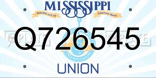 Q726545 Mississippi License Plate