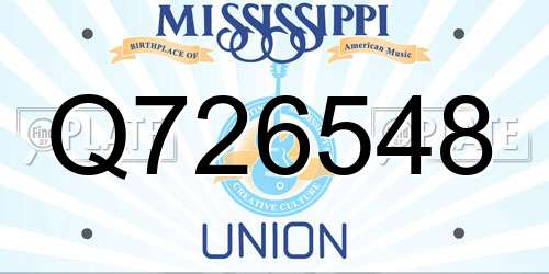 Q726548 Mississippi License Plate