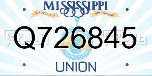 Q726845 Mississippi License Plate