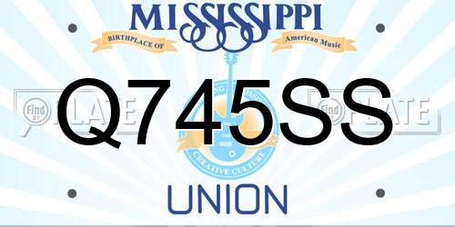 Q745SS Mississippi License Plate