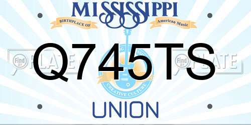 Q745TS Mississippi License Plate