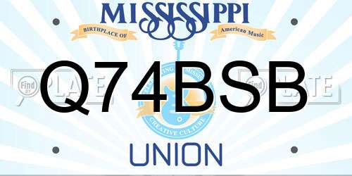 Q74BSB Mississippi License Plate