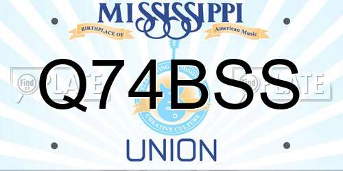 Q74BSS Mississippi License Plate