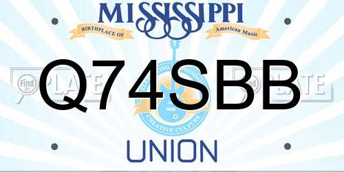 Q74SBB Mississippi License Plate