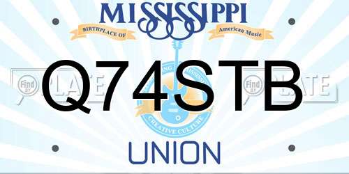 Q74STB Mississippi License Plate