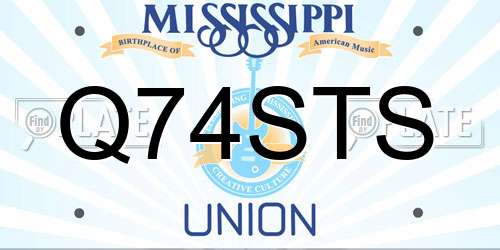 Q74STS Mississippi License Plate