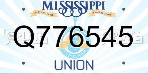 Q776545 Mississippi License Plate