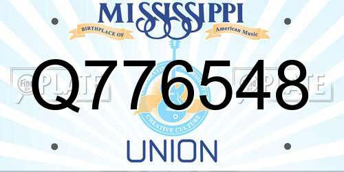 Q776548 Mississippi License Plate