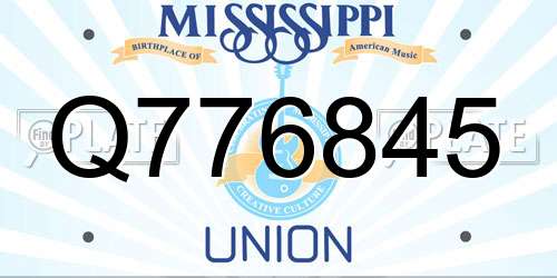 Q776845 Mississippi License Plate